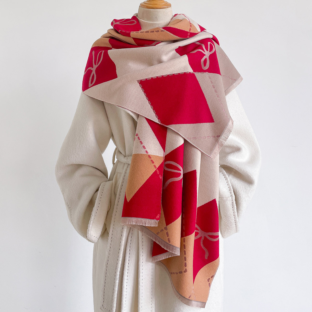 Pashmina Wrap Large - Женский шарф из искусственного кашемира с