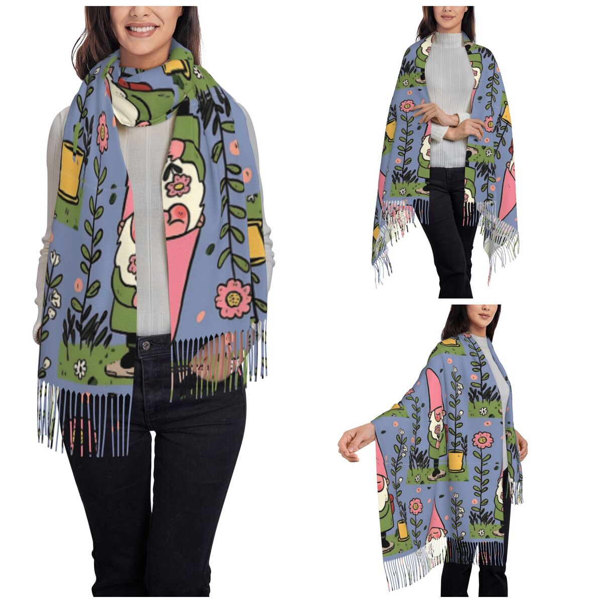 Мифический садовый гном, шали, – обзор и цена Pashmina Wrap Large
