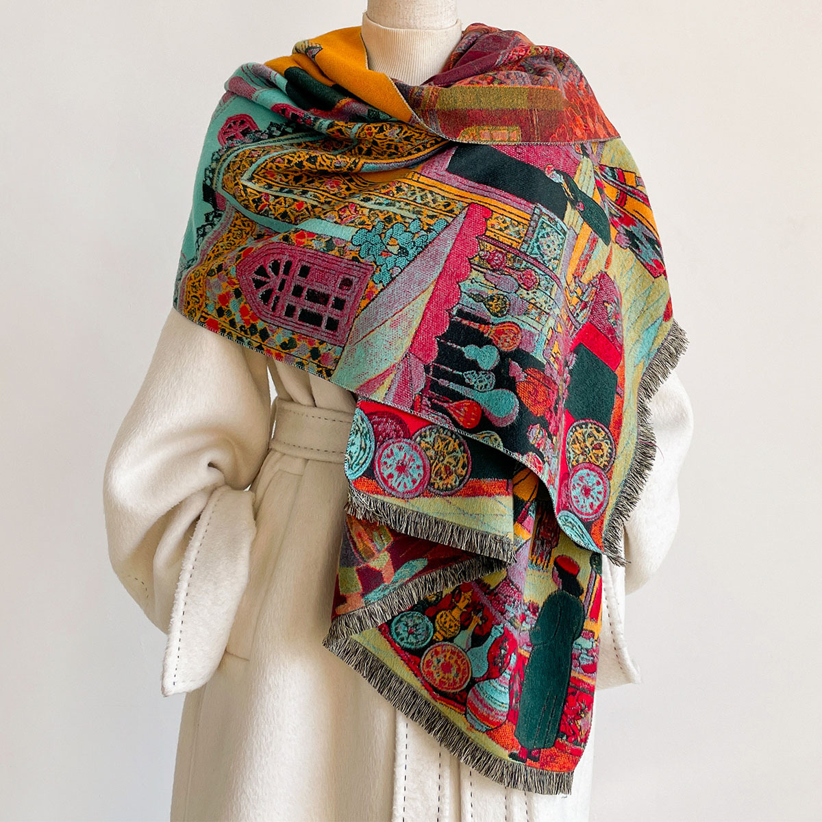 Женский шарф из искусственного – обзор и цена Pashmina Wrap Large